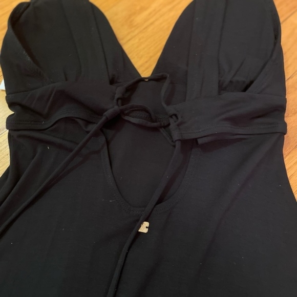 SKYE Annabella Maxi Dress Black Jersey Lace Up Back Stretch Medium - Picture 8 of 13